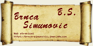 Brnča Simunović vizit kartica